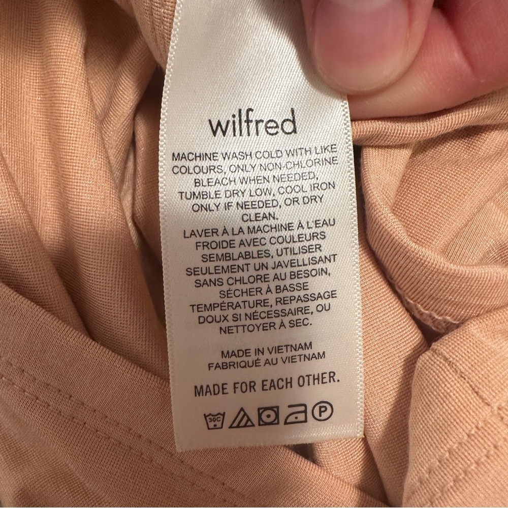 Aritzia Wilfred Sonnet Tan Long Sleeve Top Size Small Women’s - Picture 9 of 10